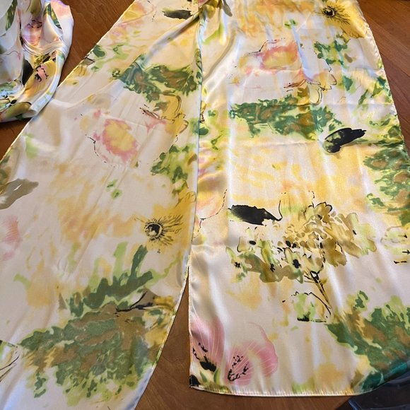 JS Collections Petite Size 6 Floral Cocktail dress with spaghetti straps & scarf - Picture 9 of 15